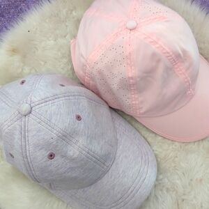 (2) Lululemon Hats. Running and Baller Hat (pink / lavender)